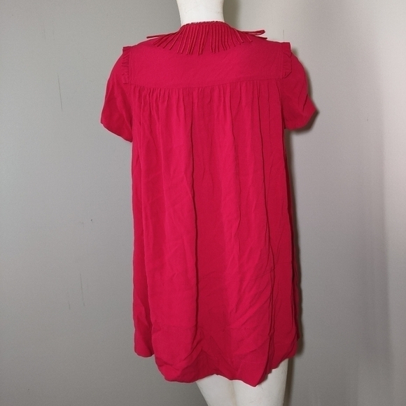 Maje Riseta Embellished Mini Dress Raspberry Red 2 - Picture 5 of 7